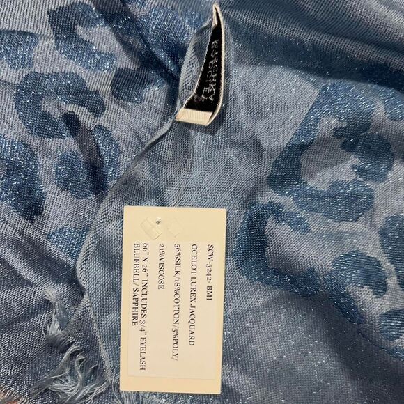 Badgley Mischka Ocelot Lurex Silk Scarf - Picture 5 of 7